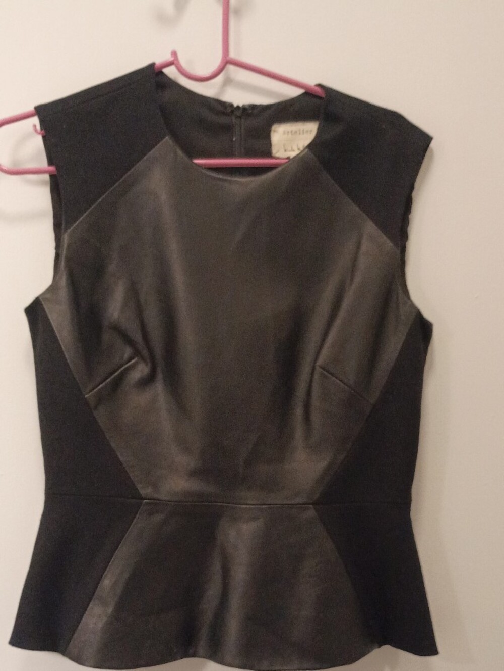 Leather Sleeveless Tank Top